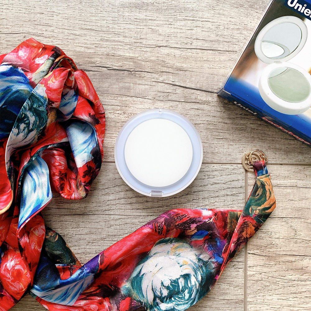 ULK-F70 2AAA WHITE Зеркало карманное с подсветкой 1Х+2Х. На батарейках 2AАА не в-к. Белый. ТМ Uniel