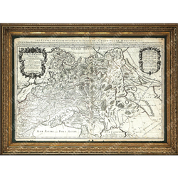 Карта. Белая Россия или Московия. La Russie Blanche ou Moscovie. 1685