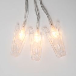 ULD-S0200-010-STB-2AA WARM WHITE IP20 CLIPS Гирлянда светодиодная на батарейках 2AA не в-к. Прищепки. 2м. 10 светодиодов. Теплый белый свет. Провод прозрачный. TM Uniel.