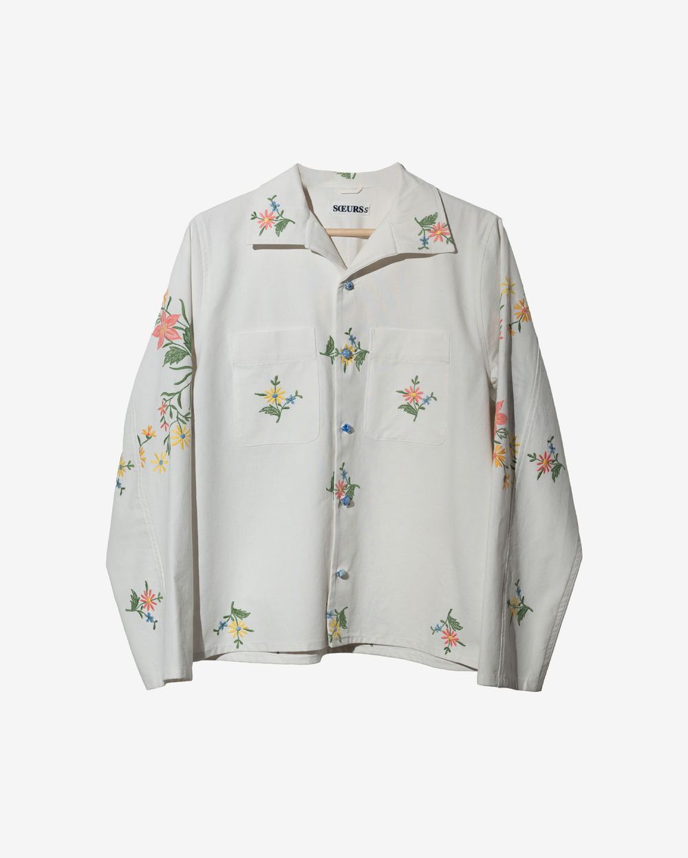 Рубашка Soeurs с Цветами и Стеклянными Пуговицами