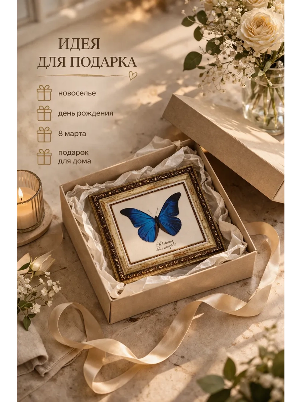 Набор из трех мини-картин для интерьера