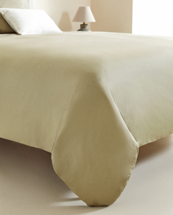 ZARA HOME (300 НИТЕЙ) ПОДОДЕЯЛЬНИК ИЗ ХЛОПКА, ЗЕЛЕНЫЙ