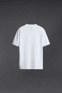 ZARA СПОРТИВНАЯ ФУТБОЛКА КОМФОРТНОЙ ПОСАДКИ, БЕЛЫЙ