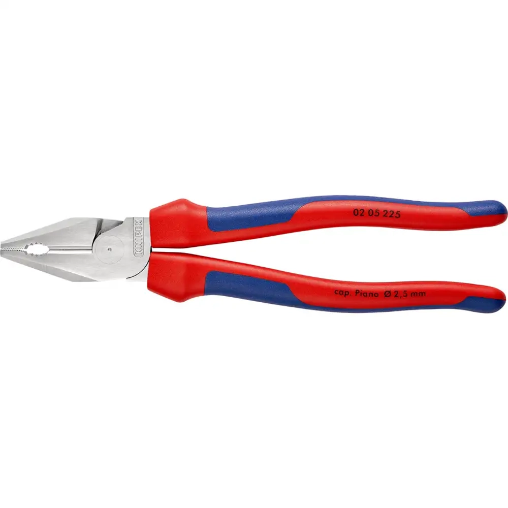 Плоскогубцы комбинированные особой мощности хромированные 225 мм Knipex 02 05 225