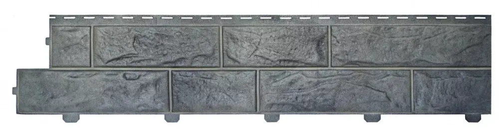 Сайдинг виниловый формованный Альта-Профиль Камень вулканический Хромит 3020х225 мм