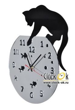 Настенные часы Кошка и Аквариум
