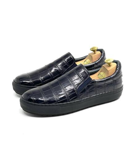 Слипоны Zilli из кожи крокодила