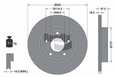 BENDIX Braking - BDS1549-BEN - Brake Disc
