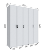 Шкаф с 3 ящиками внутри без зеркала Бруклин 200Ш