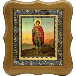 Георгий Победоносец святой великомученик. Ростовая икона на холсте.