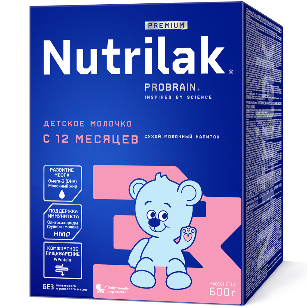 Смесь молочная Nutrilak Premium 3 с 12 месяцев 600г