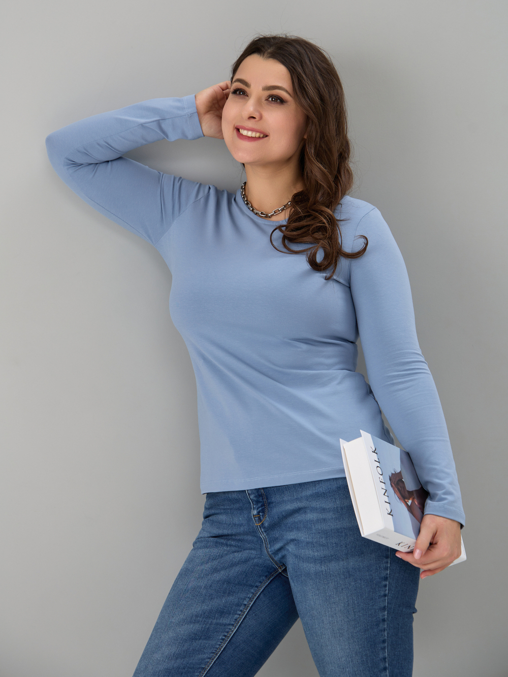 Лонгслив Лнкл-081/небесный