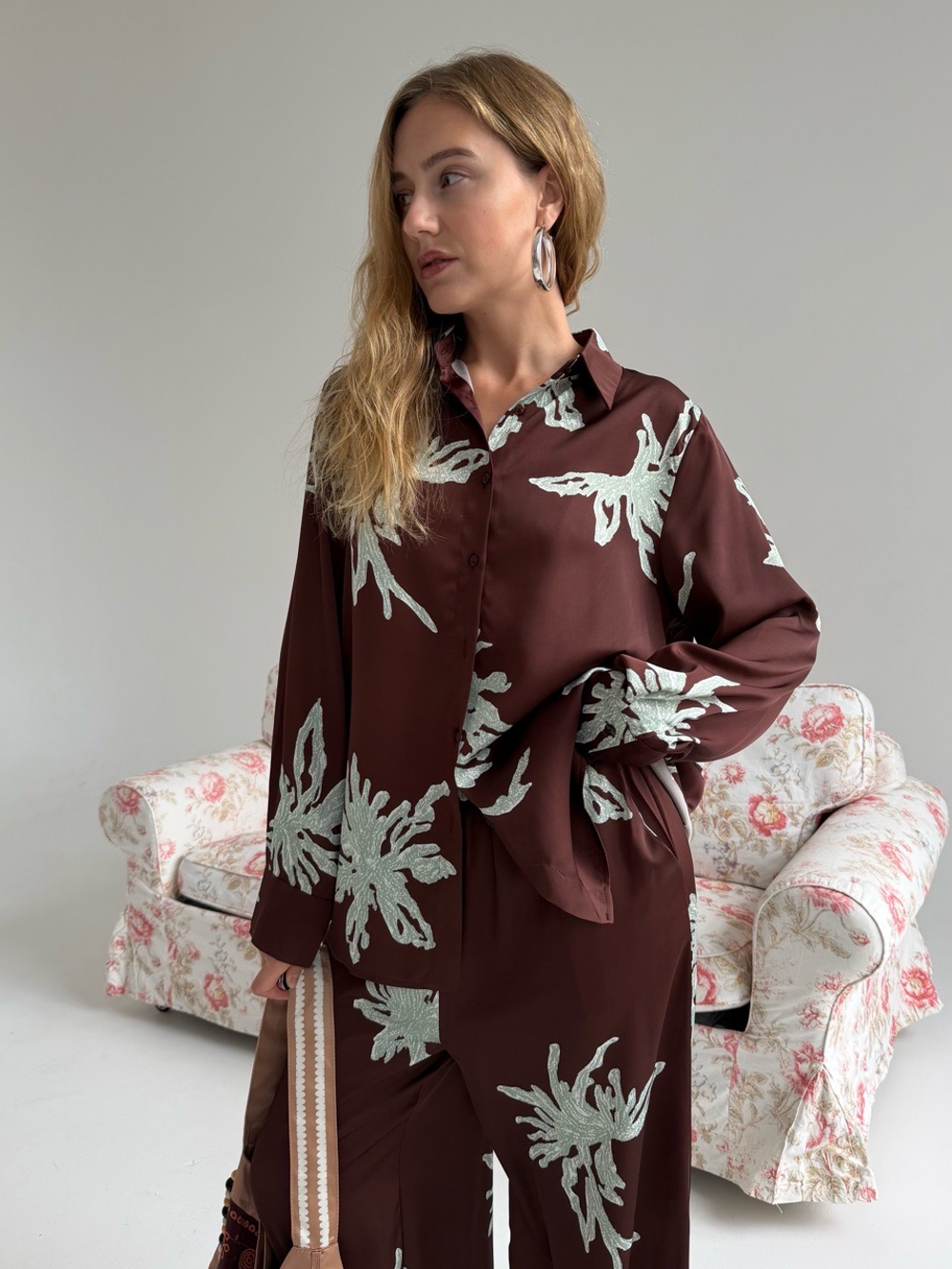 Шелковый костюм Coral Bay шоколад