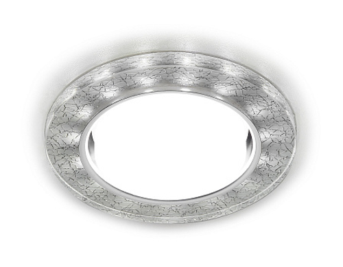 Встраиваемый точечный светильник со светодиодной лентой G248 W/CH белый/серебро GX53+3W(LED WHITE)