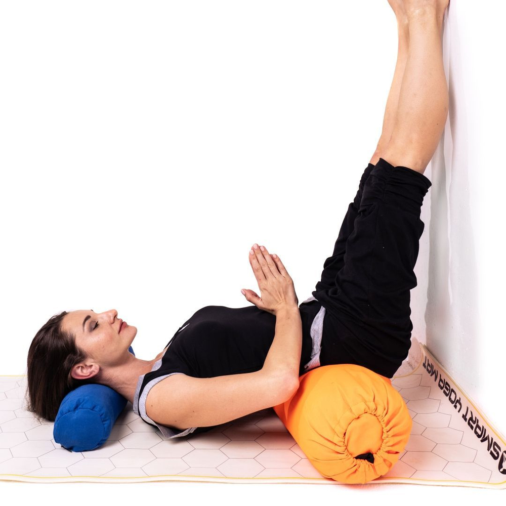 Болстер для йоги Айенгара шерстяной с хлопковым чехлом 75см Рамайога