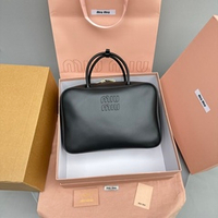 Miu Miu Leather Top Handle Bag 24 cm