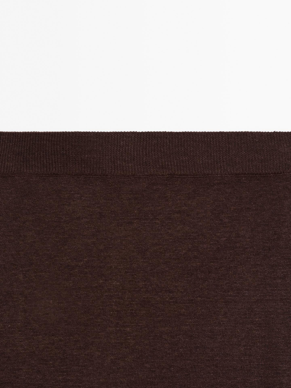 Massimo Dutti Длинная расклешенная юбка из 100% льна, баклажанный