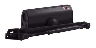 ЛКД-ДЧ-120-160 Доводчик дверной с тягой, до 160 кг, EN6-7, цвет черный, гидравлический, морозостойки