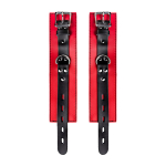 Красно-черные кожаные наручники со сцепкой ToyFa Theatre 701007