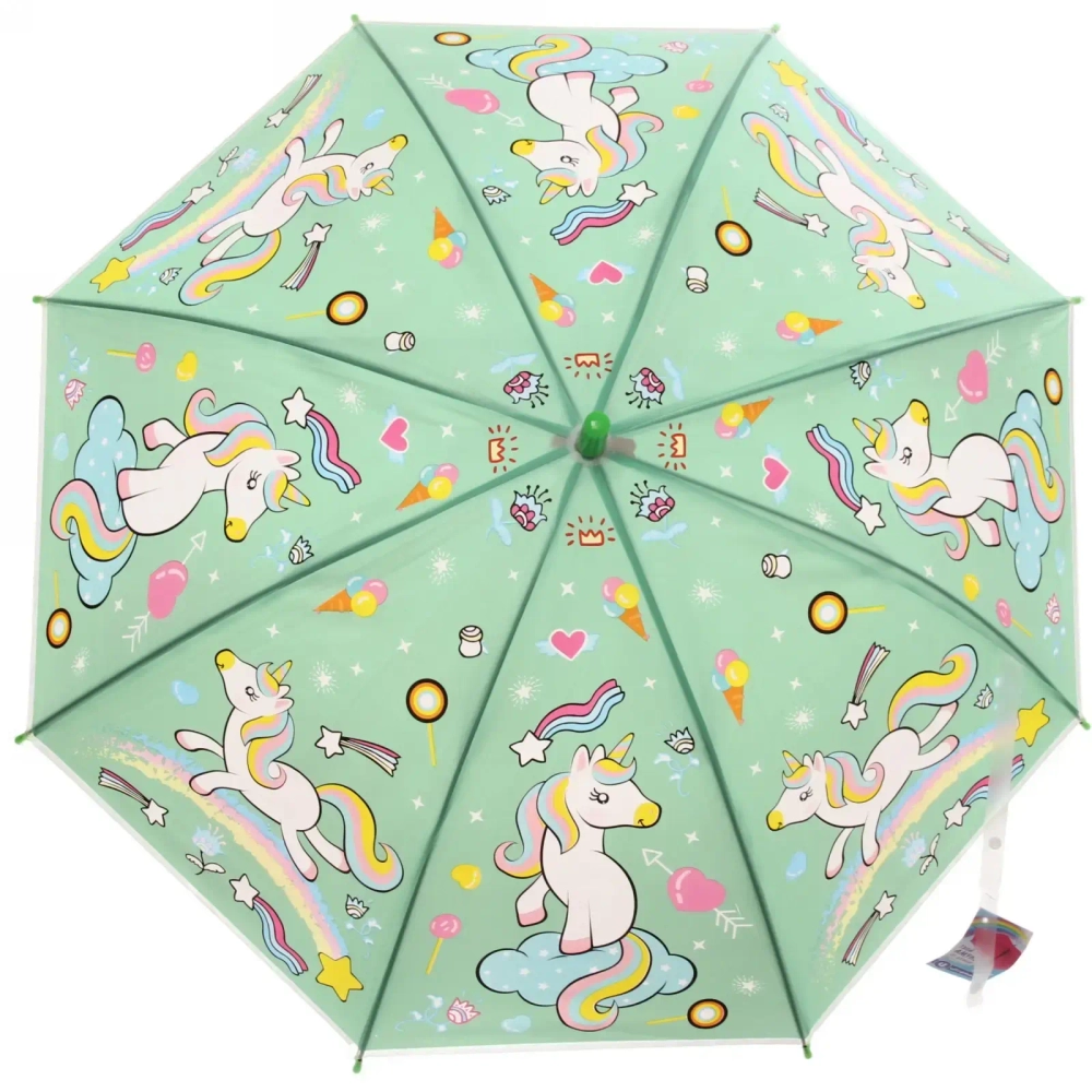 Зонт детский полуавтомат «Ultramarine - Единорожек на луне», 8 спиц, d-85см, длина в слож. виде 68см ●