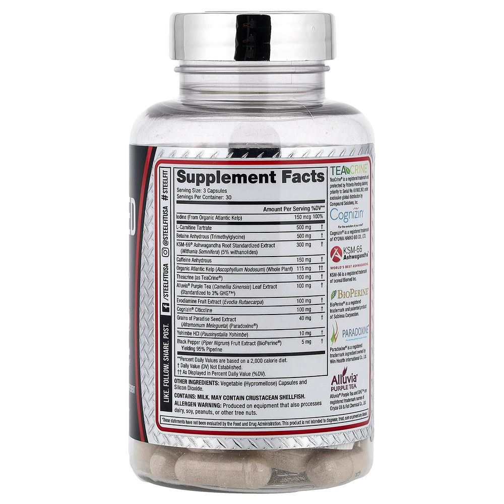 SteelFit, Shredred Steel®, добавка для снижения веса, 90 капсул