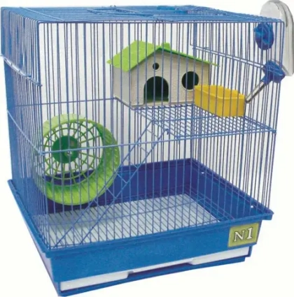 №1 Клетка для грызунов (ДКг-425), укомплектованная, 2 этажа, 35*28*37 см