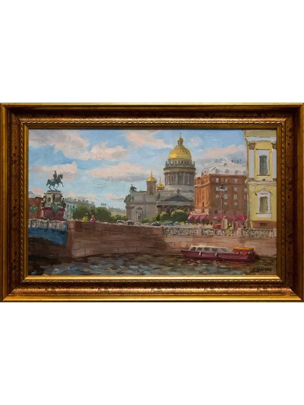 Картина маслом Вид на Исаакиевскую площадь Ильин