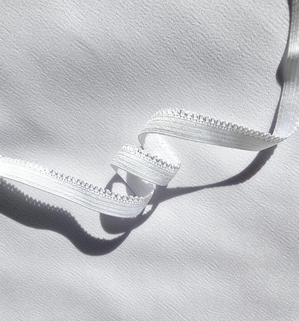 Ажурная тонкая резинка белая 9 мм