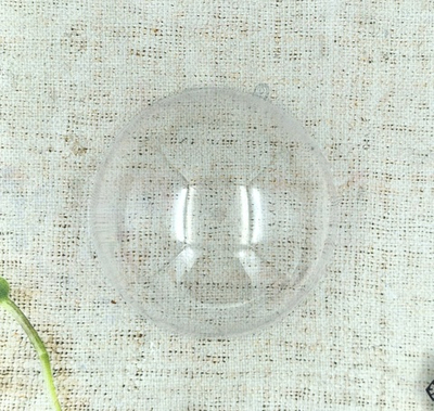 Шар пластик прозрачный, 2 половинки, d 16 см