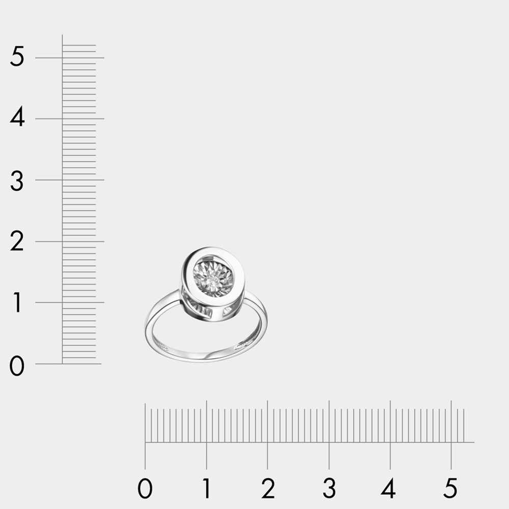 Кольцо женское из белого золота 585 пробы с бриллиантом (арт. 01-12-5744-11-00)
