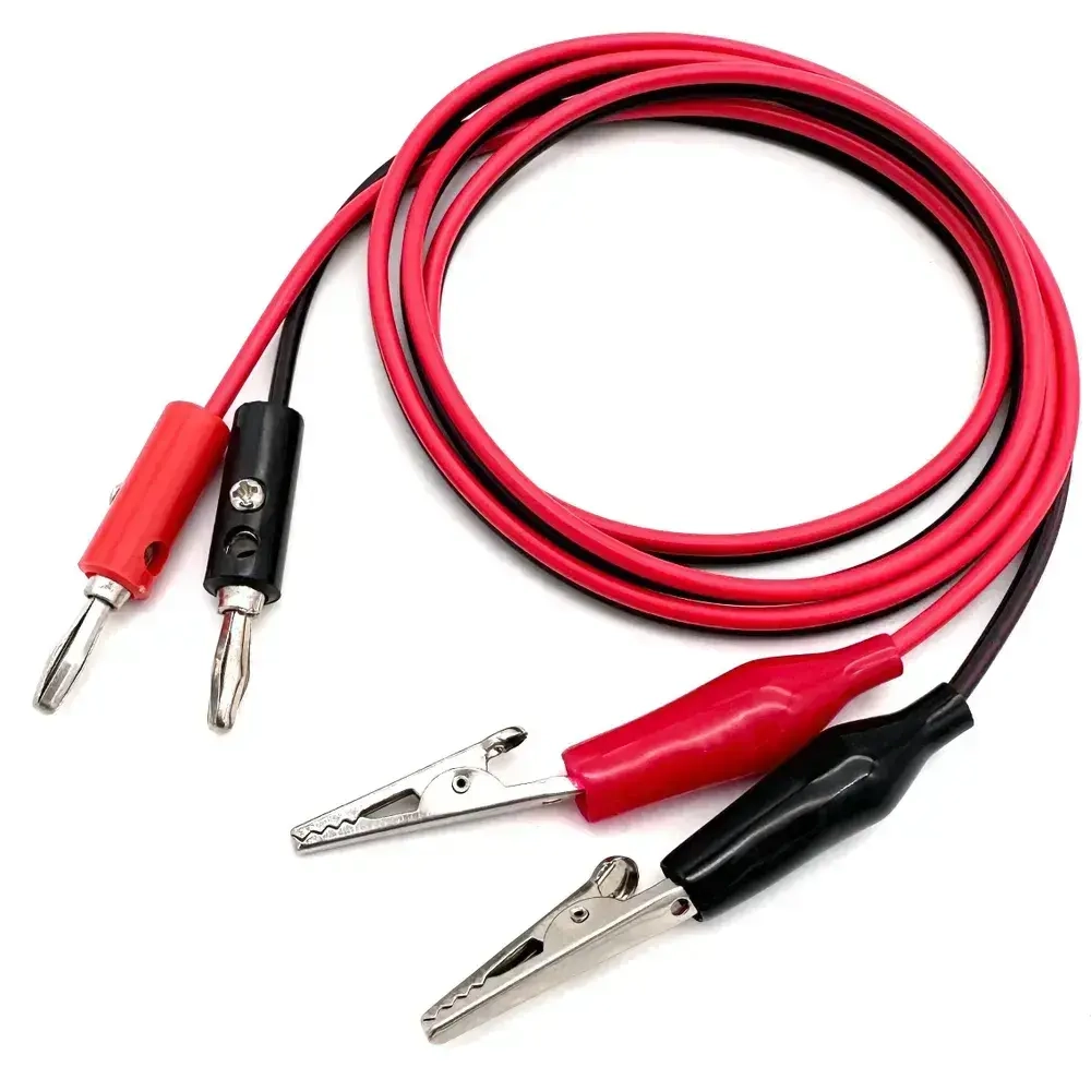 Щупы крокодилы для мультиметра, универсальные, PVC, длина провода 1м