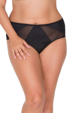 Трусики-слипы из сетки и микрофибры (Размер: XXL) (Цвет: черный)