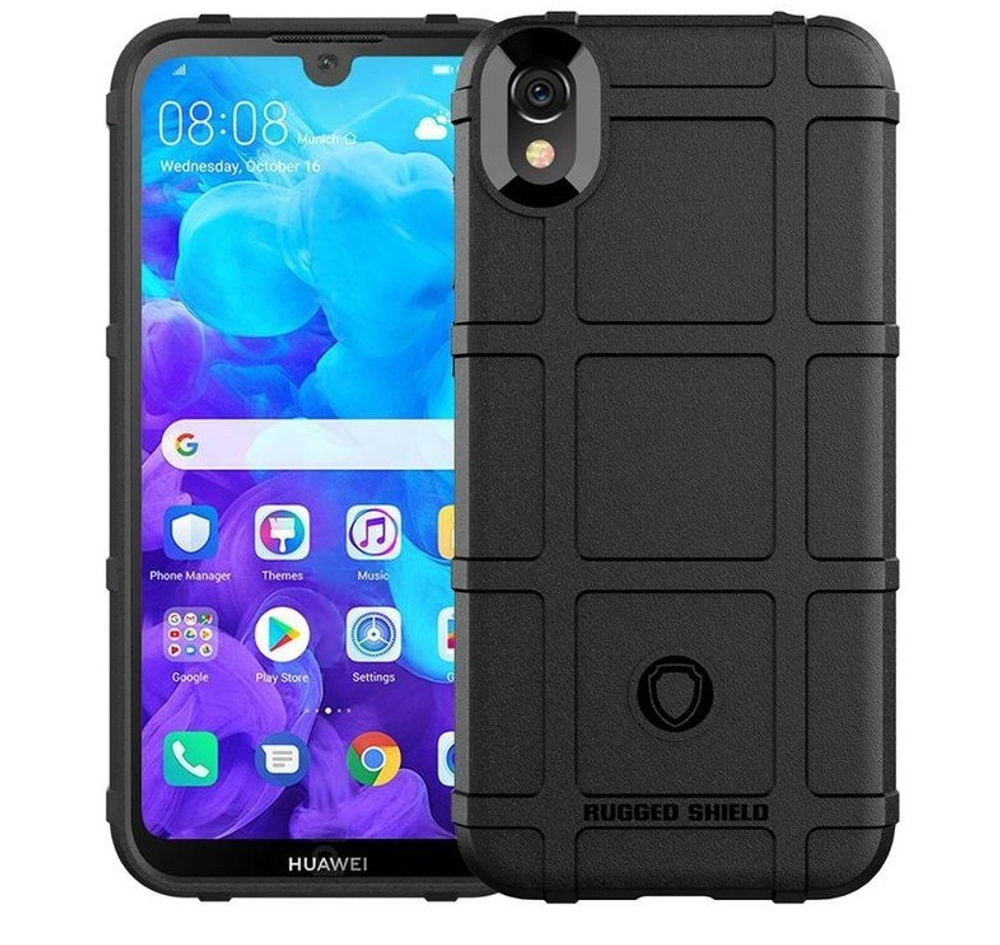 Чехол для Huawei Y5 2019 (Honor 8S) цвет Black (черный), серия Armor от Caseport