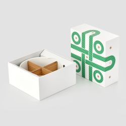 Блюдо сервировочное малое Farforite «Сплетено» 15,5 см в подарочной коробке