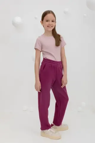 брюки  для девочки  КР 400589/насыщенная клюква к407