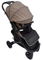 Коляска прогулочная Peppy Polo sandstone черная рама, сумка