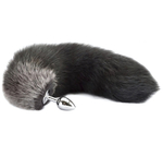 Анальная втулка Sitabella с темно-серым хвостом 6,5 см