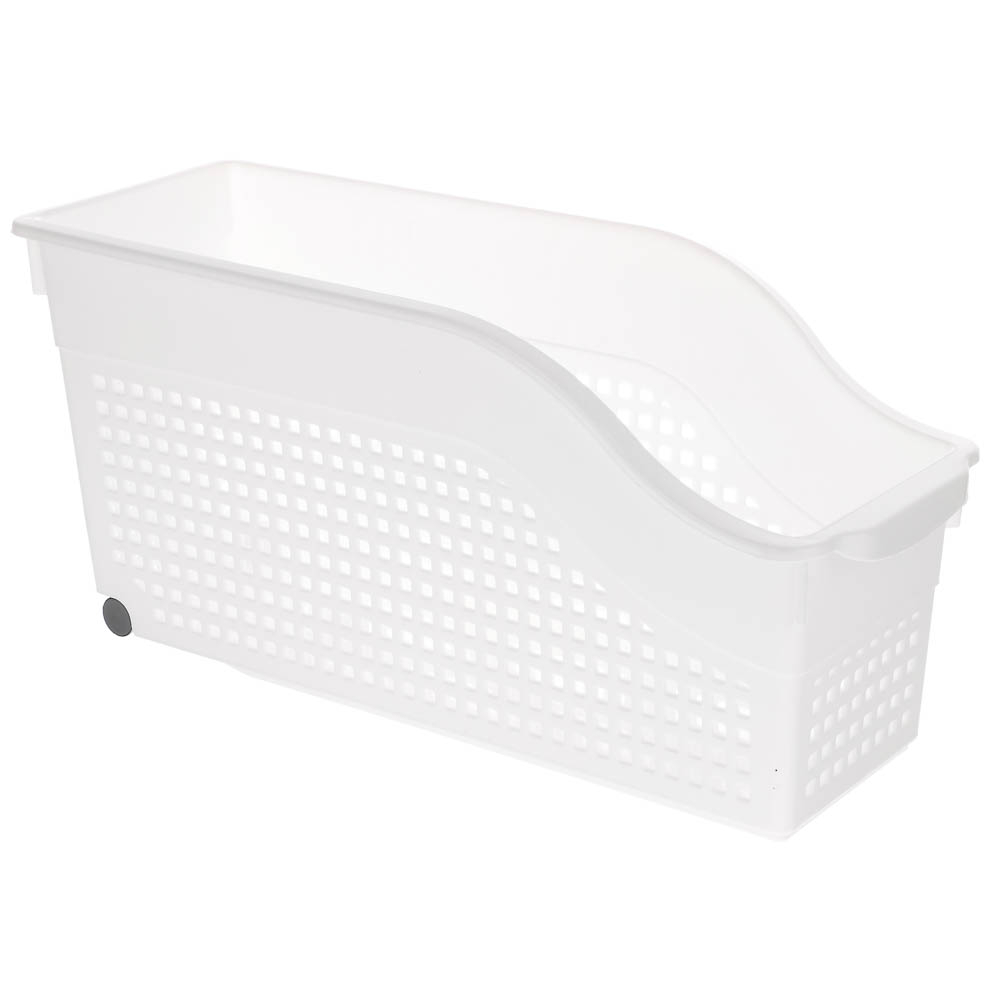 Контейнер Лофт хозяйственный на колесах узкий 355х130х170 мм белый