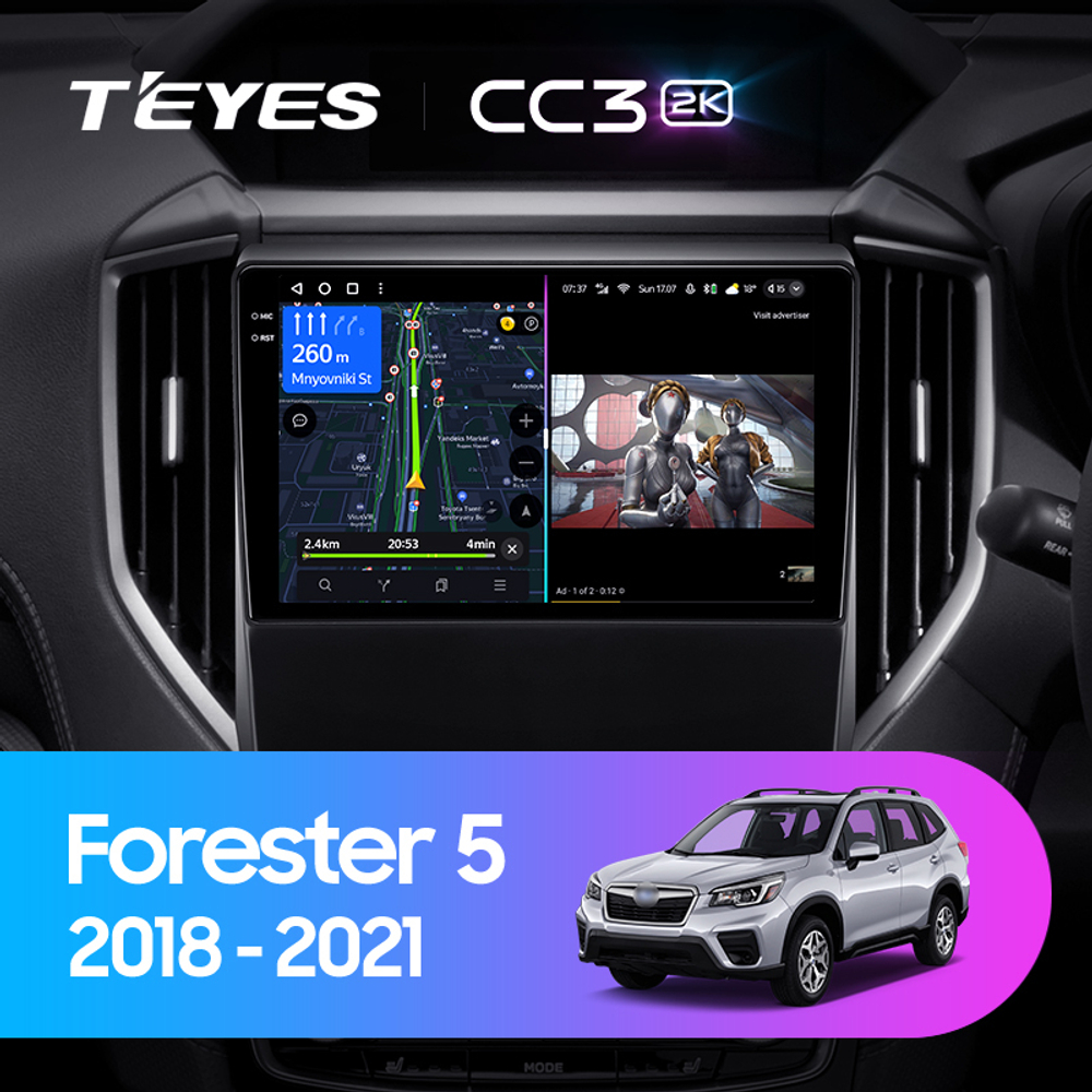 Teyes CC3 2K 9"для Subaru Forester 5 2018-2021