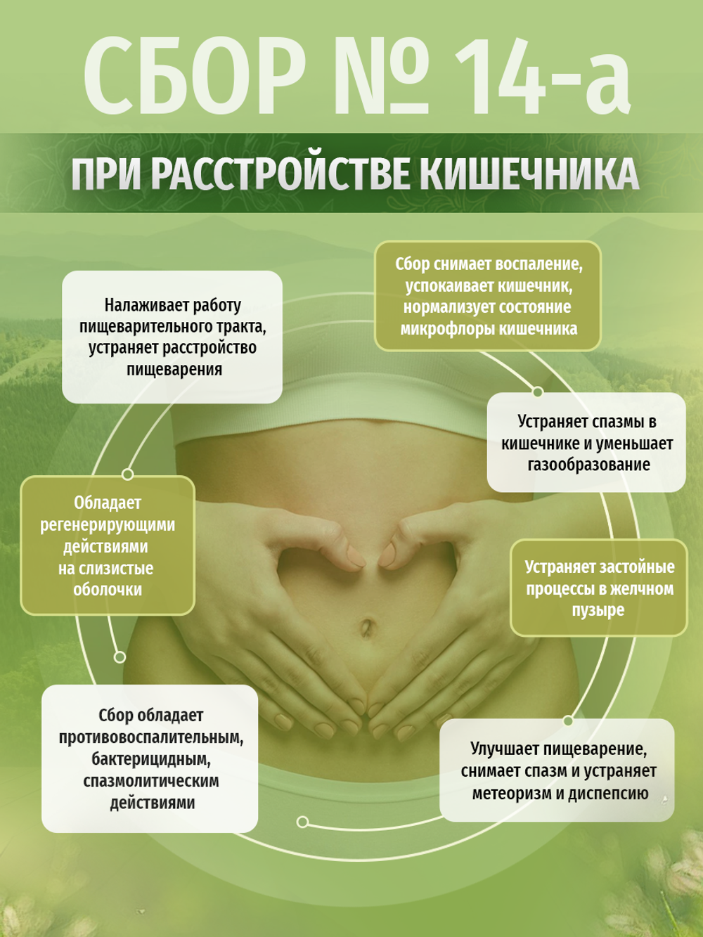 Сбор при расстройстве кишечника № 14-а