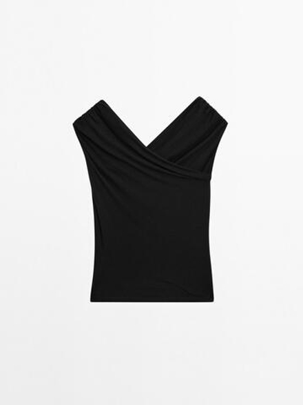 Massimo Dutti Топ без рукавов, черный