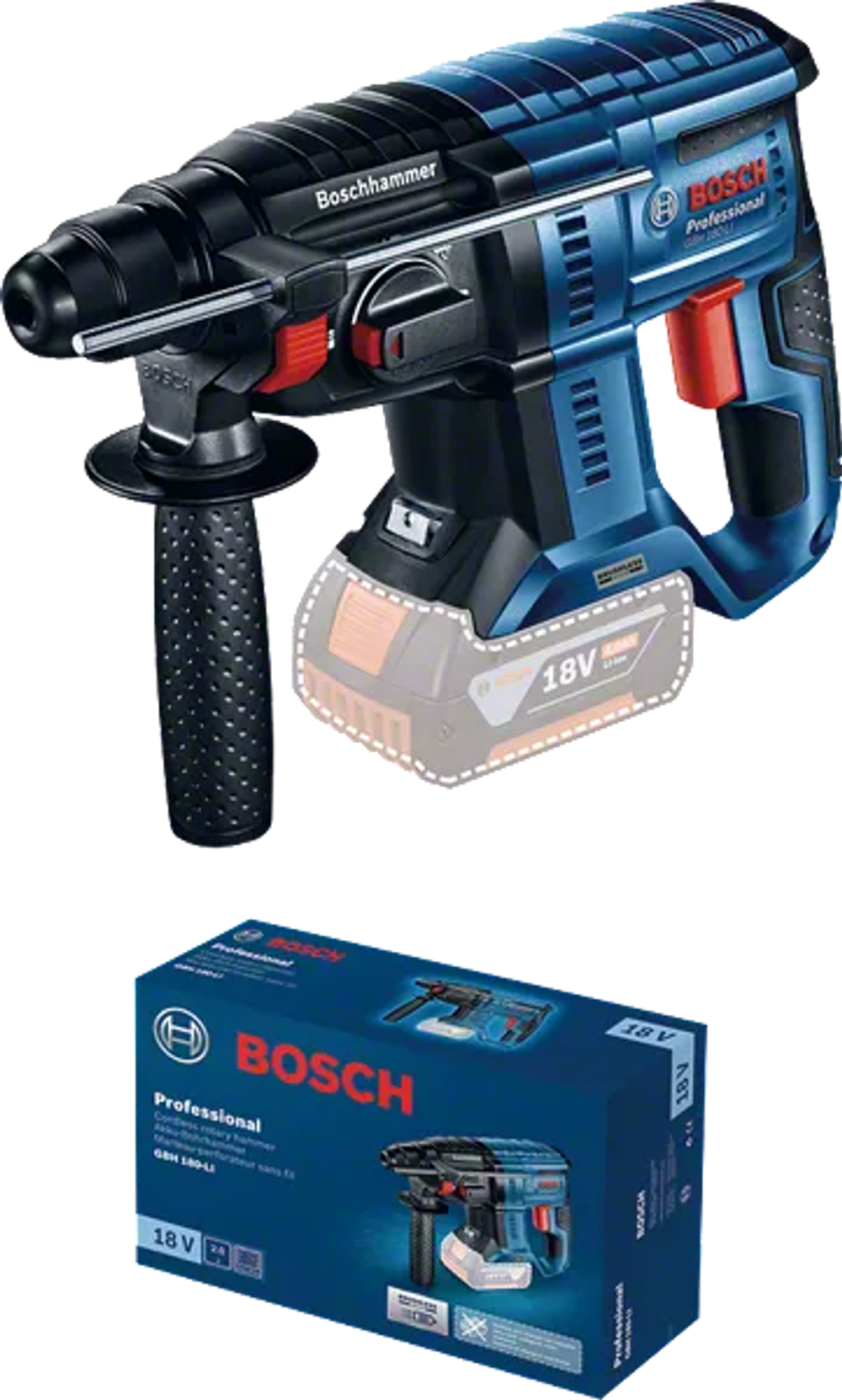 Аккумуляторный перфоратор GBH 180-Li BOSCH 0611911120