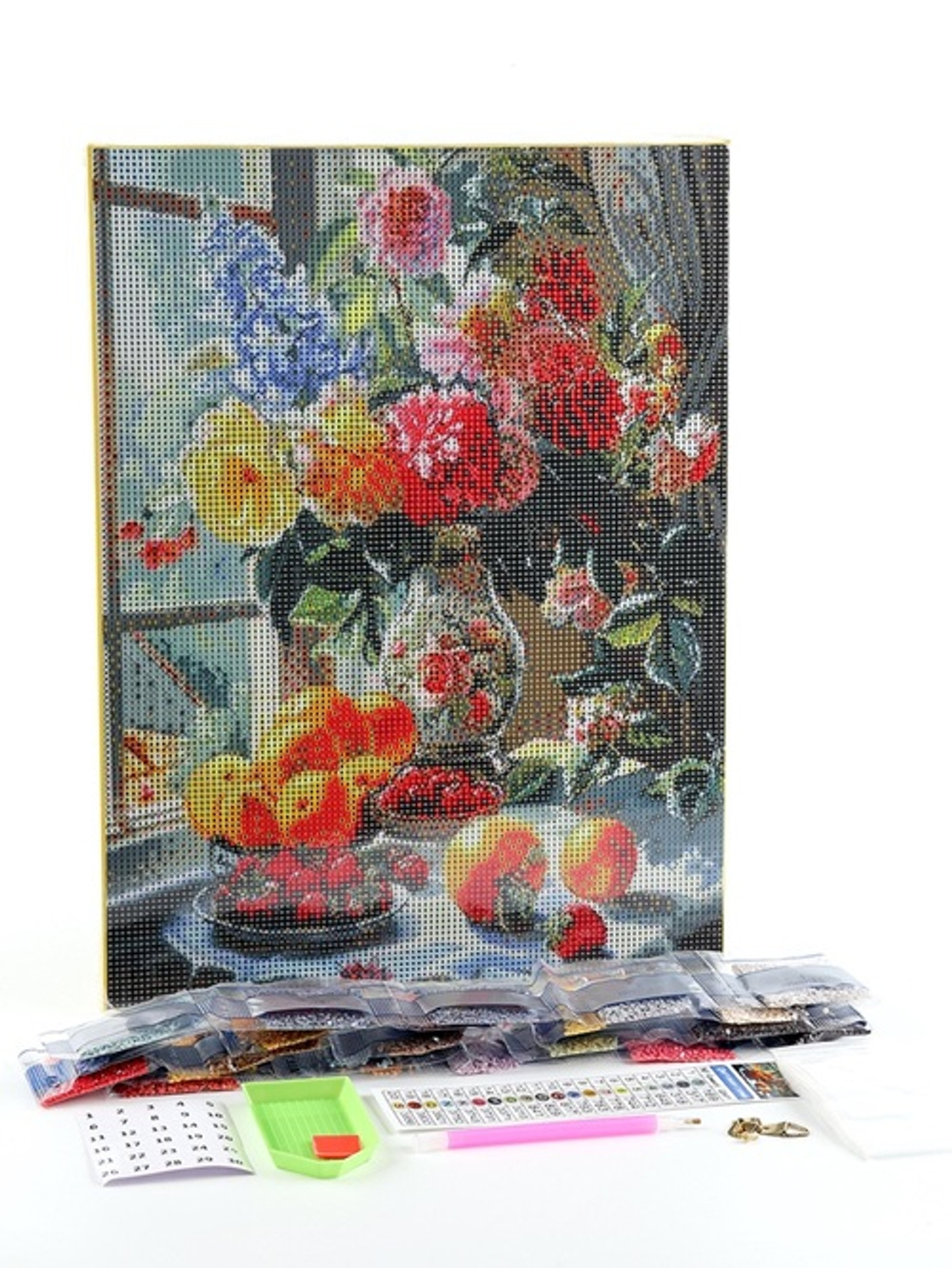 Алмазная вышивка полное заполнение "Натюрморт", на раме 30*40 см