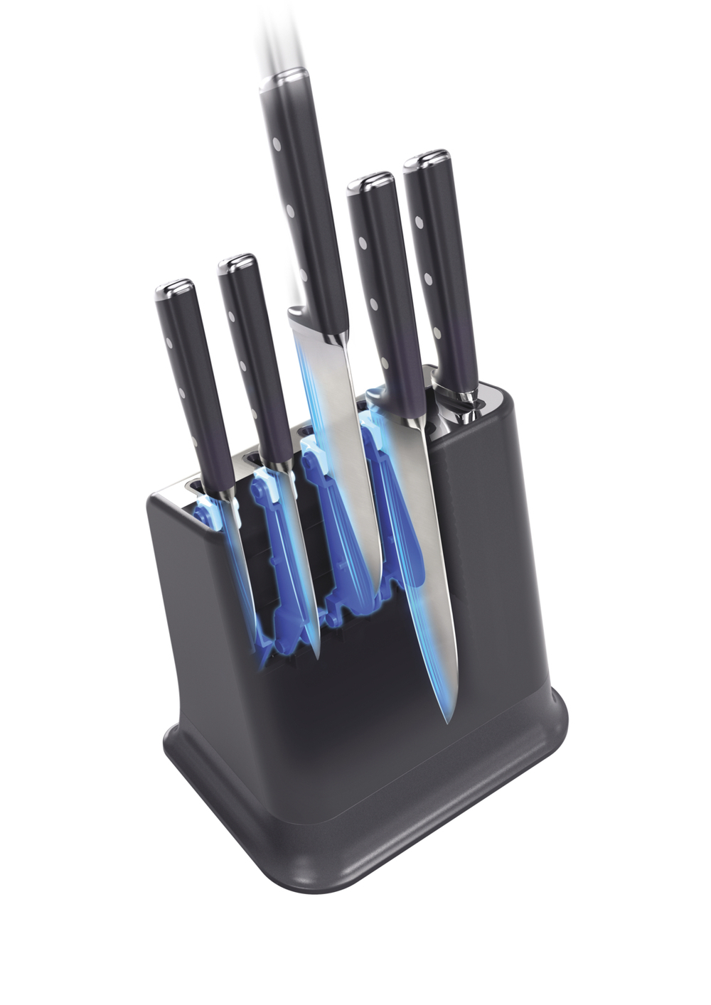 Набор ножей и блок Tefal Ever Sharp PRO со встроенной точилкой 5 предметов K297S644