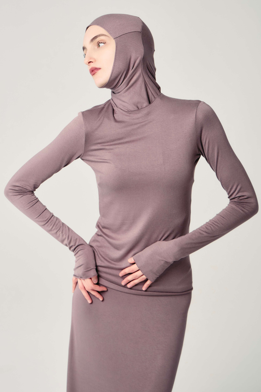 Лонгслив «Силуэт» мокко