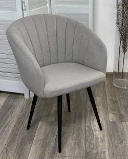 Стул МИШЕЛЬ 360 град. поворот. B22 Серый, велюр / черный каркас, М-City