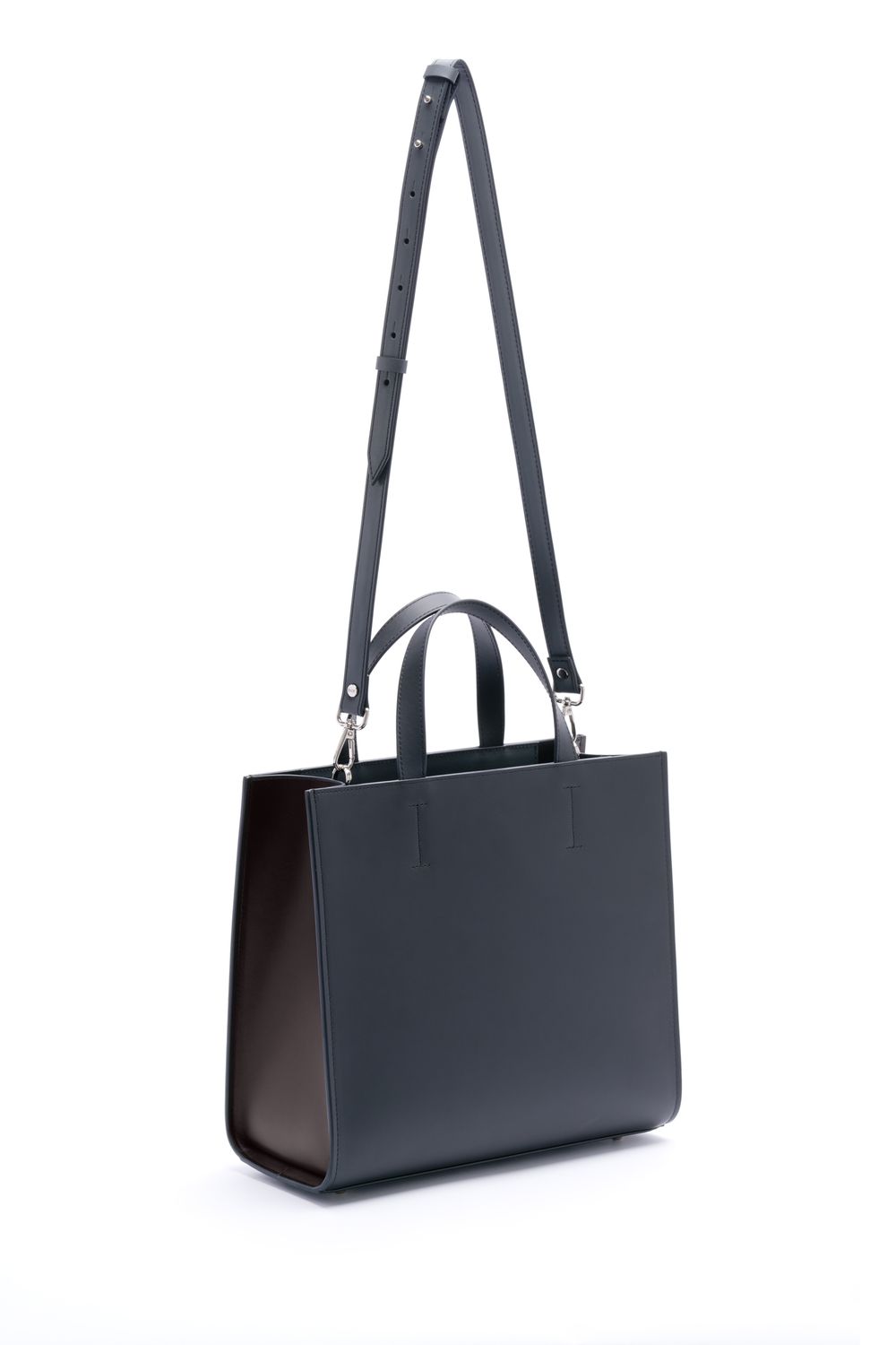 ШОППЕР КВАДРАТНЫЙ ЧЕРНЫЙ|ГРАФИТ|Т.КОРИЧНЕВЫЙ