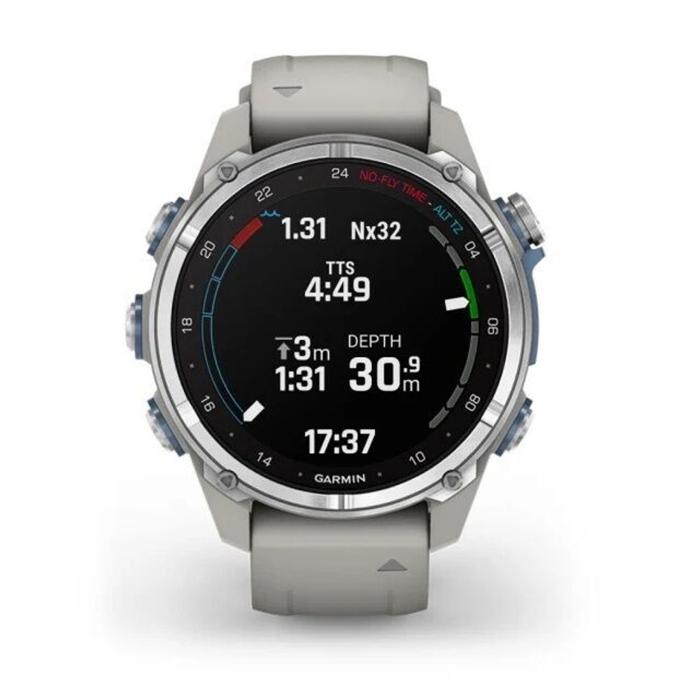 Умные часы Garmin Descent MK3 43 мм Stainless Steel Fog Gray
