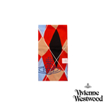 VIVIENNE WESTWOOD КОСЫНКА С ПРИНТОМ КРАСНЫХ РОМБОВ С ЛОГОТИПА БРЕНДА