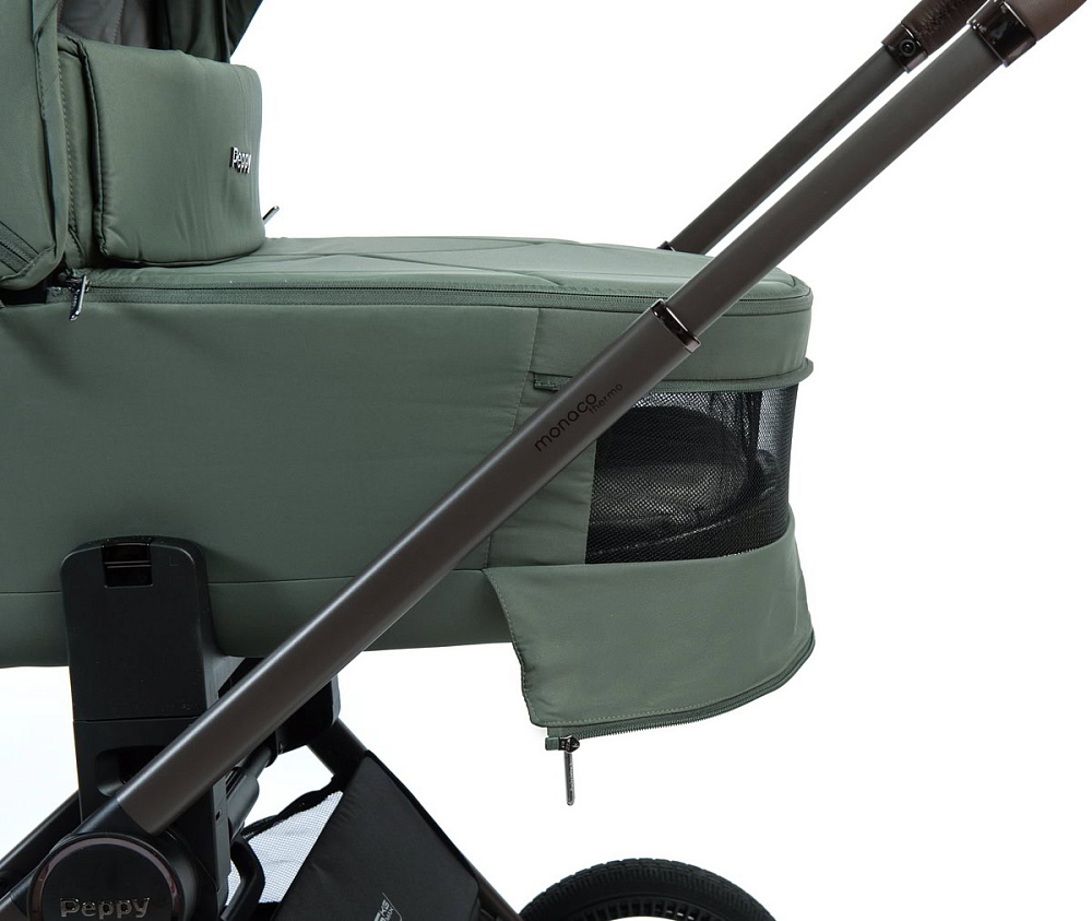Детская коляска Peppy Monaco Thermo 3 в 1 с автокреслом Verona Black Green